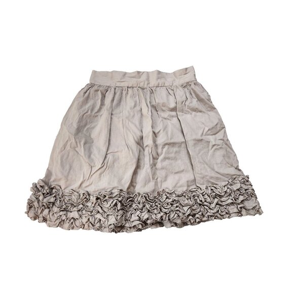 French Connection Dresses & Skirts - French Connection Womens 6 Light Gray Ruffled Bottom Circle Skirt